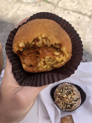 Vegetable rice ball  at kePalle - Via Terrasanta in Palermo