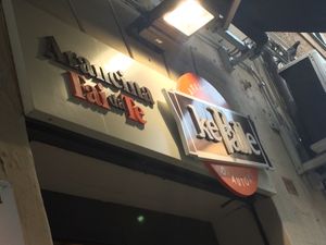 Sign outside at kePalle - Via Terrasanta in Palermo