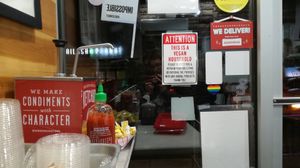 Inside at Marty's V Burger in New York City