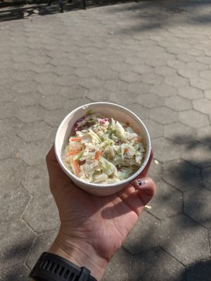 cole slaw at Marty's V Burger in New York City