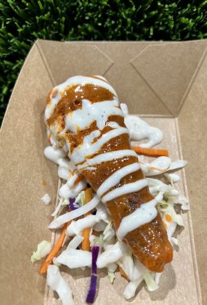 Bbq drum   at Marty's V Burger in New York City