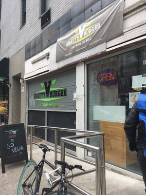 Outside  at Marty's V Burger in New York City