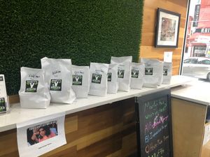 Staging meal donations. at Marty's V Burger in New York City