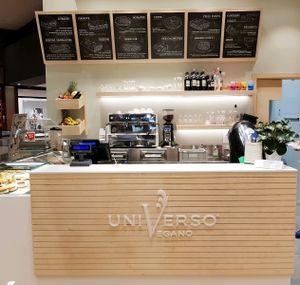 Desk at Universo Vegano in Verona