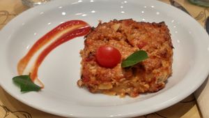 magnificent lasagna ! at Universo Vegano in Verona