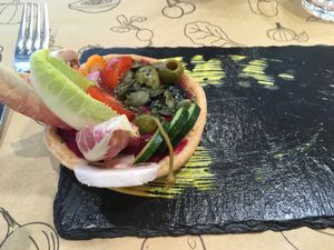Vegetable tart  at Universo Vegano in Verona