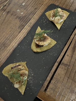 Complimentary nachos   at Hemp Cafe Tokyo in Tokyo