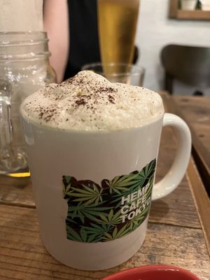 Brown rice latte   at Hemp Cafe Tokyo in Tokyo