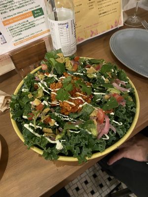 Taco salad  at Hemp Cafe Tokyo in Tokyo