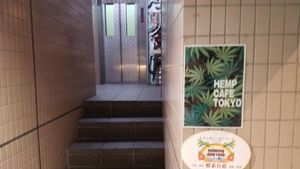 The signs aren't that apparent but this what you should see once you head to this location lol at Hemp Cafe Tokyo in Tokyo