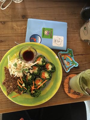 Vegan seaweed rolls (don’t let the name scare you...”monk-fish liver style seaweed rolls”)  at Hemp Cafe Tokyo in Tokyo