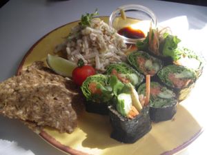 Raw Food Lunch Plate 1400yen. at Hemp Cafe Tokyo in Tokyo