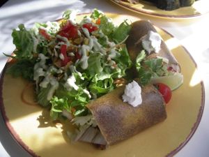 Raw Burrito Plate　B　1500yen at Hemp Cafe Tokyo in Tokyo