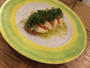 Tofu caprese, pretty good (nothing out of the extraordinary though) at Hemp Cafe Tokyo in Tokyo