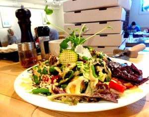 grilled salad (vegan) at Milda's Pizzas & More in Fredericton