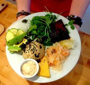 vegan chefs platter (changes daily) at Milda's Pizzas & More in Fredericton