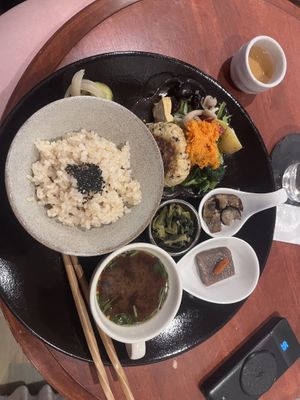 Hamburger plate  at Kururu in Nara
