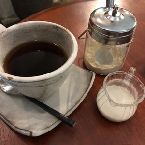 After dinner coffee. Love the handmade cups.  at Kururu in Nara