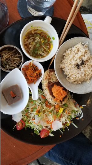 Tofu Hamburger Steak at Kururu in Nara