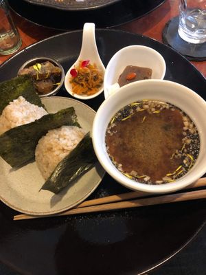Rice ball set at Kururu in Nara
