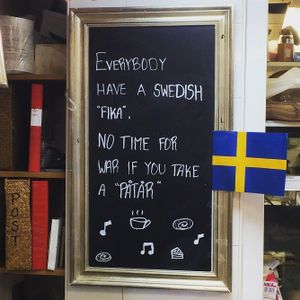 Words of wisdom at Bagar'n Hornstull in Stockholm