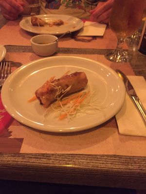 Spring roll at Paradox Thai Food and Bar in Santorini
