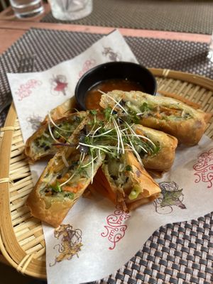 Spring rolls  at Giggling Squid in Berkhamsted