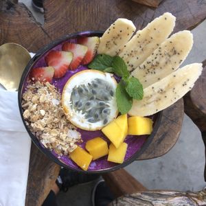 Maqui bowl - not too sweet or rich at Bali Bowls in Canggu