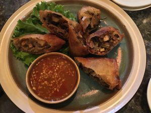 Spring rolls at The Green Room in Taipei