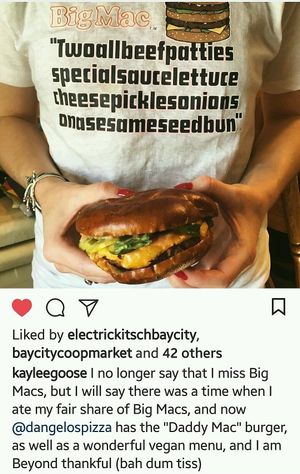 Vegan Daddy Mac at D'Angelo's in Bay City