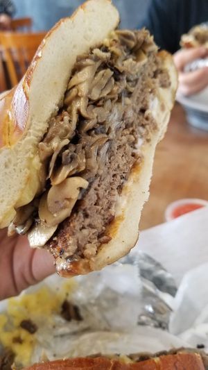 Mushroom and Smoked Gouda Impossible Burger at D'Angelo's in Bay City