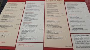 Menu with vegan options at Herr Käthe in Torgau