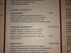 vegan option: vegetable curry with smoked tofu and soy creme at Herr Käthe in Torgau