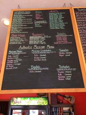 Menu side 1 at Bubby's Burritos in Jersey City