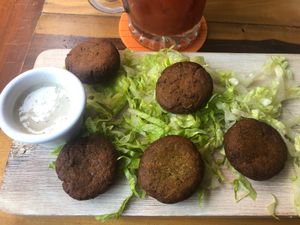 Falafel at Aroma Isla in Isla Mujeres