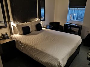 Inside cosy hotel at La Suite West Hotel in West London