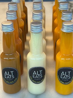 Try our wellness shots ! Juiced on premises. at Alt Eats in Ho-ho-kus