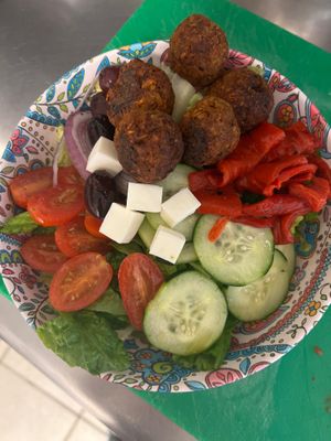 Greek salad bowl at Alt Eats in Ho-ho-kus