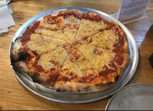 Vegan cheese pizza  at Pizzeria Mariana in Newark
