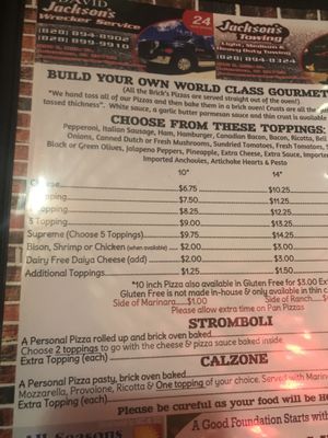 Lots of veggie toppings!! at The Brick Pizzeria in Columbus