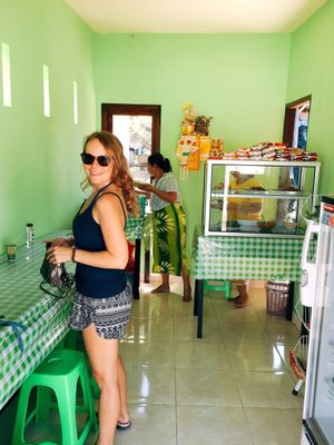 Interior. Tiny yet abundant.  at Depot Sakura Vegetarian in Manggis