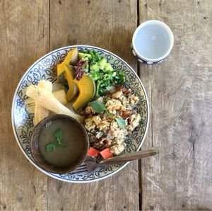 todays special plate at Uguisu Sabou in Kampot