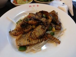 Fried king oyster mushroom with rosemary and soy sauce at Guan Shi Yin Organic Lifestyle in Taichung