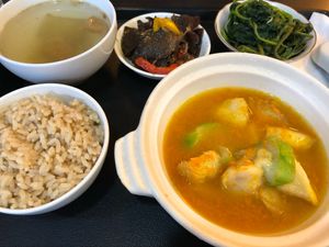 Juicy fragrant mushroom meal set 👍🏻 at Guan Shi Yin Organic Lifestyle in Taichung