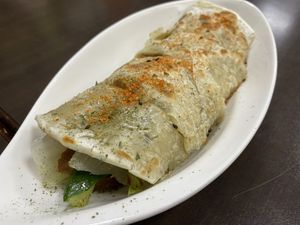 Roast veg-duck roll at Guan Shi Yin Organic Lifestyle in Taichung