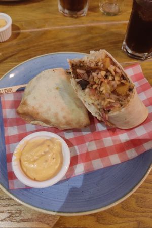 Sweet potato burrito at Bodega Cantina in Birmingham