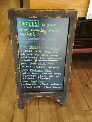 Choices takes pride in offering seasonal, local produce. at Choices Natural Market in Loves Park