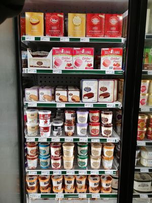 Green price channels indicate designated vegan sections, but there are other vegan products mixed into aisles with similar non-vegan products. Yellow price channels are Gluten-Free. at Choices Natural Market in Loves Park