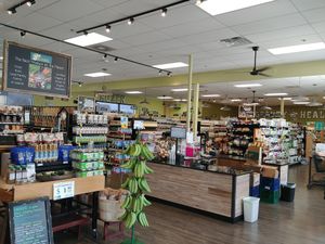 The store is bigger inside than it looks from outside, and sells food, home care, body care, and supplements. at Choices Natural Market in Loves Park