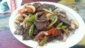 mongolian beef at Uncle Tsang's Kitchen - Food Trailer in Portland